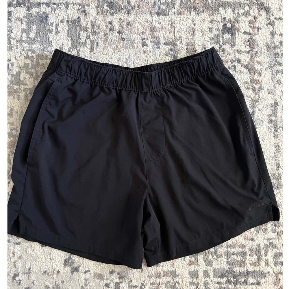 Hollister Mens Black Active Athletic Shorts Elastic Waist Drawstring Small